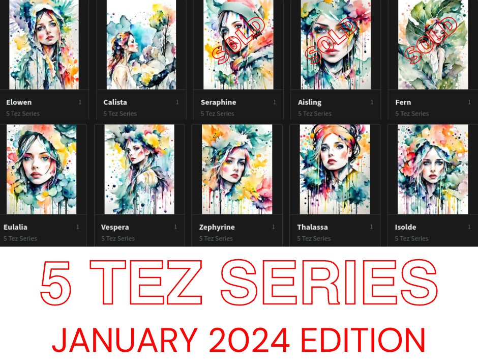|| 1of1 ||

January 2024 Edition of 10 1of1s from #5tez series is now available on <a href="/objktcom/">objkt</a>

Price - 5 $XTZ each
Collection Link - objkt.com/collections/KT…

$RH6M <a href="/PixelPalettePPN/">Pixel Palette Nation》MINT COMING</a> <a href="/OneLoveArtDAO/">One Love Art DAO</a> <a href="/MidnightApes/">🌑🦧</a> #FlowFrenzNFT #NFTCommunity