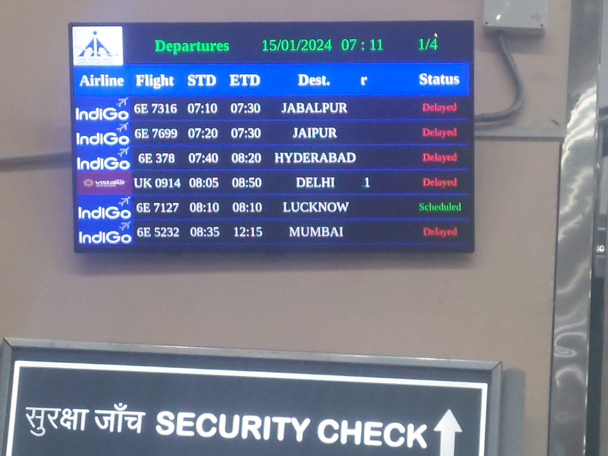 Prasoonvyas's tweet photo. @IndiGo6E does it again. Morning flight delayed by almost 4 hours and no communication from the airline... https://t.co/SUHdeJCCwe