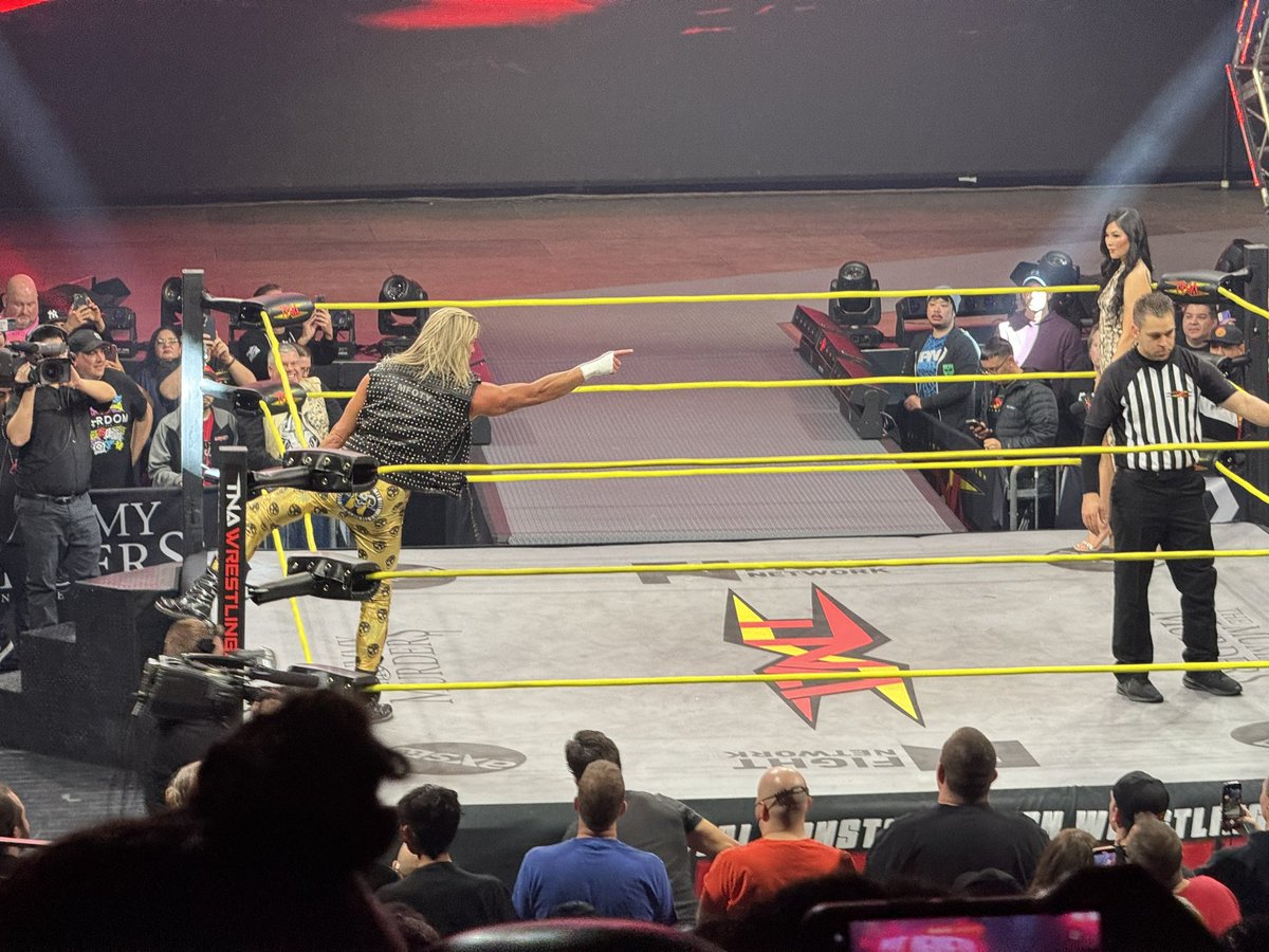 TNRevolver's tweet image. Nic Nemeth makes his entrance for his first match in TNA. #SnakeEyes #IMPACTonAXSTV