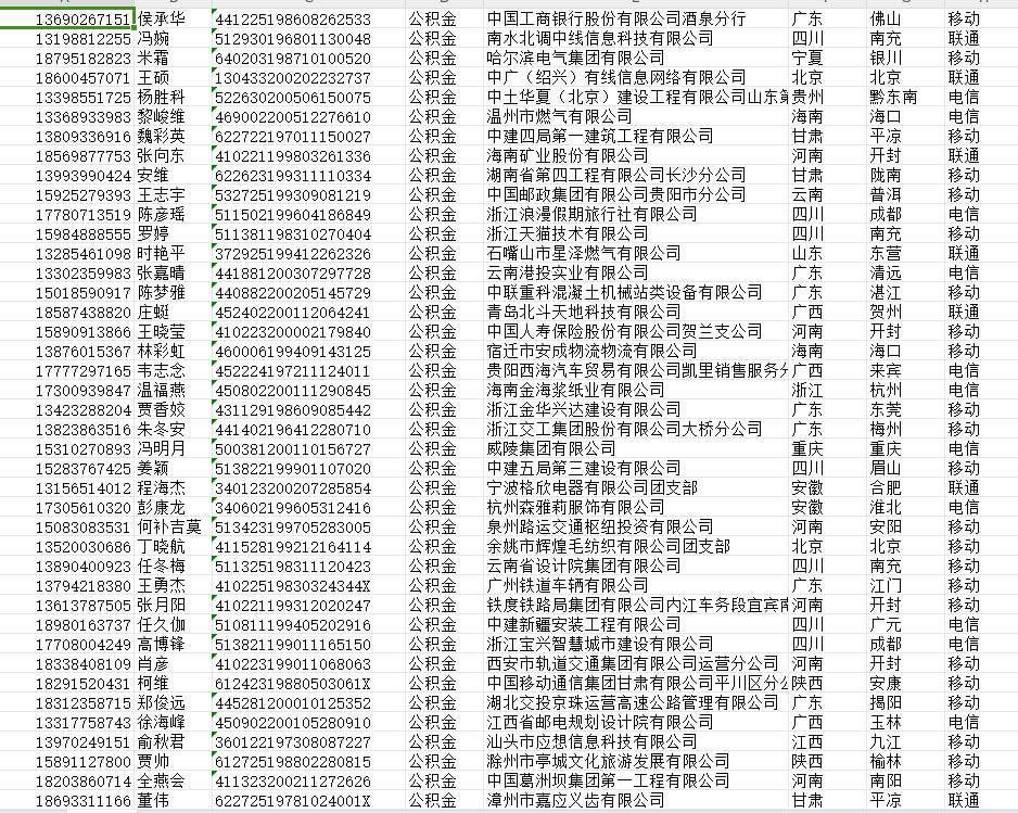 DaisyEmers12327's tweet photo. 1.公积金数据
2.信用卡数据

全格式 可指定地区 运营商 性别 

公积金数据，信用卡数据模板，全格式，可指定地区，运营，男女，年龄这个公积金公司全部标注实时跑出来的 https://t.co/lPvwa1naq7