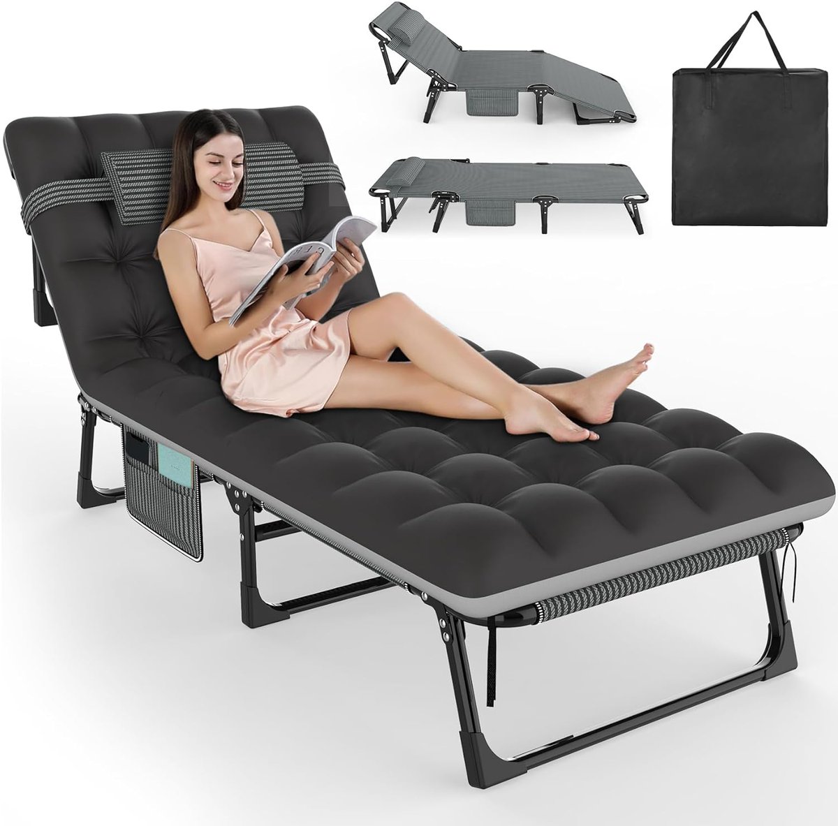 Frugal_NotCheap's tweet photo. 3 in 1 Folding Camping Cot Bed, 5 Positions, Adjustable Patio Chaise Lounge Chair, Portable Sleeping Cot for Adults/Teens with Storage Bag.
Reg., $89.99, click link to buy now for only $68.79 (-24%): https://t.co/XJmnuR0Oyk
#amazonfinds 
#AmazonDeals 
#foldingbed https://t.co/1WqjgjZBeu