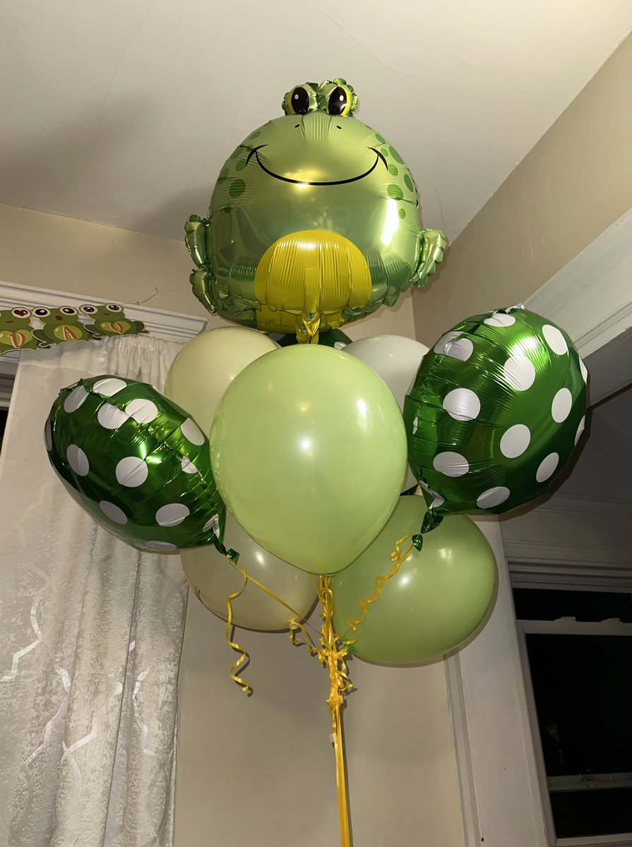 aminal_cwossin's tweet photo. threw my bf a frog themed bday party and it went very well 🐸🐸🐸 https://t.co/dzLcUIBFsU