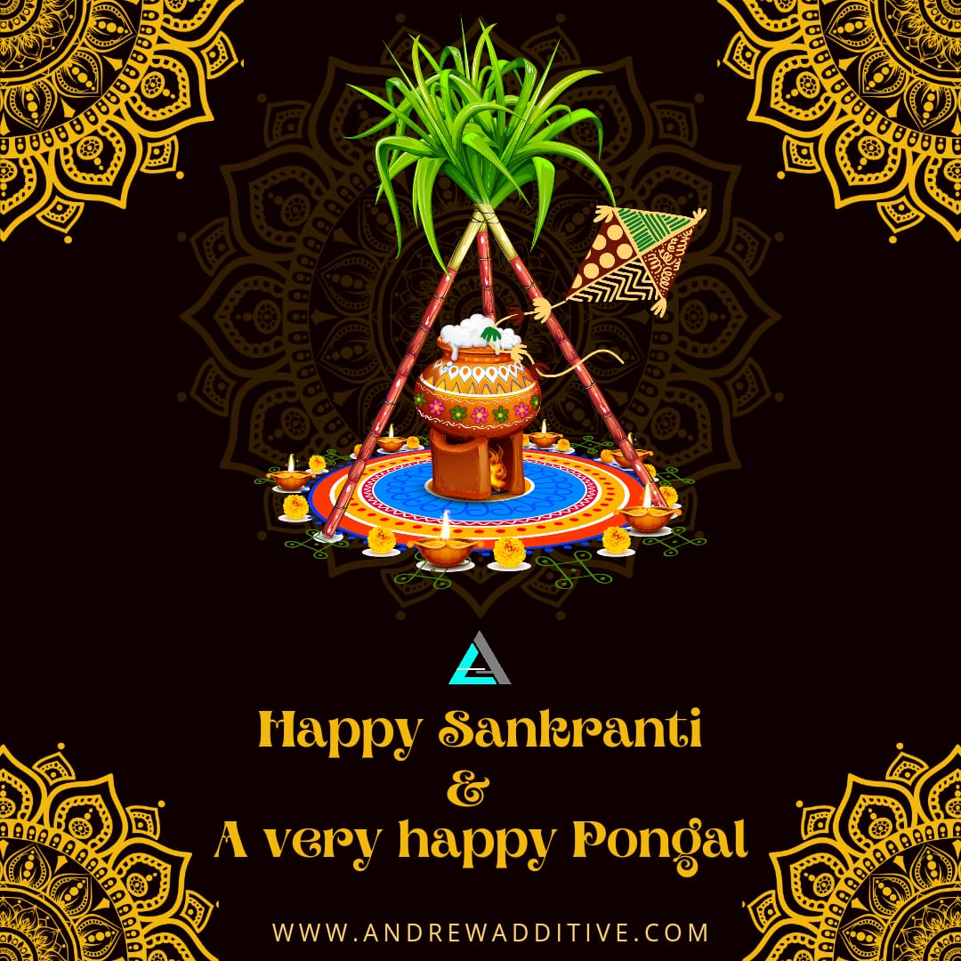 AndrewAdditive's tweet photo. 🎉Wishing you a Happy Sankranti &amp; Happy Pongal🎋. May your year be filled with innovative moments and 3D-printed wonders. 🪷Happy festivities from all of us at Andrew Additive🥳

#Pongal2024 #mahasankranti #festival #positivity #andrewadditive https://t.co/g3cyMNIoTh