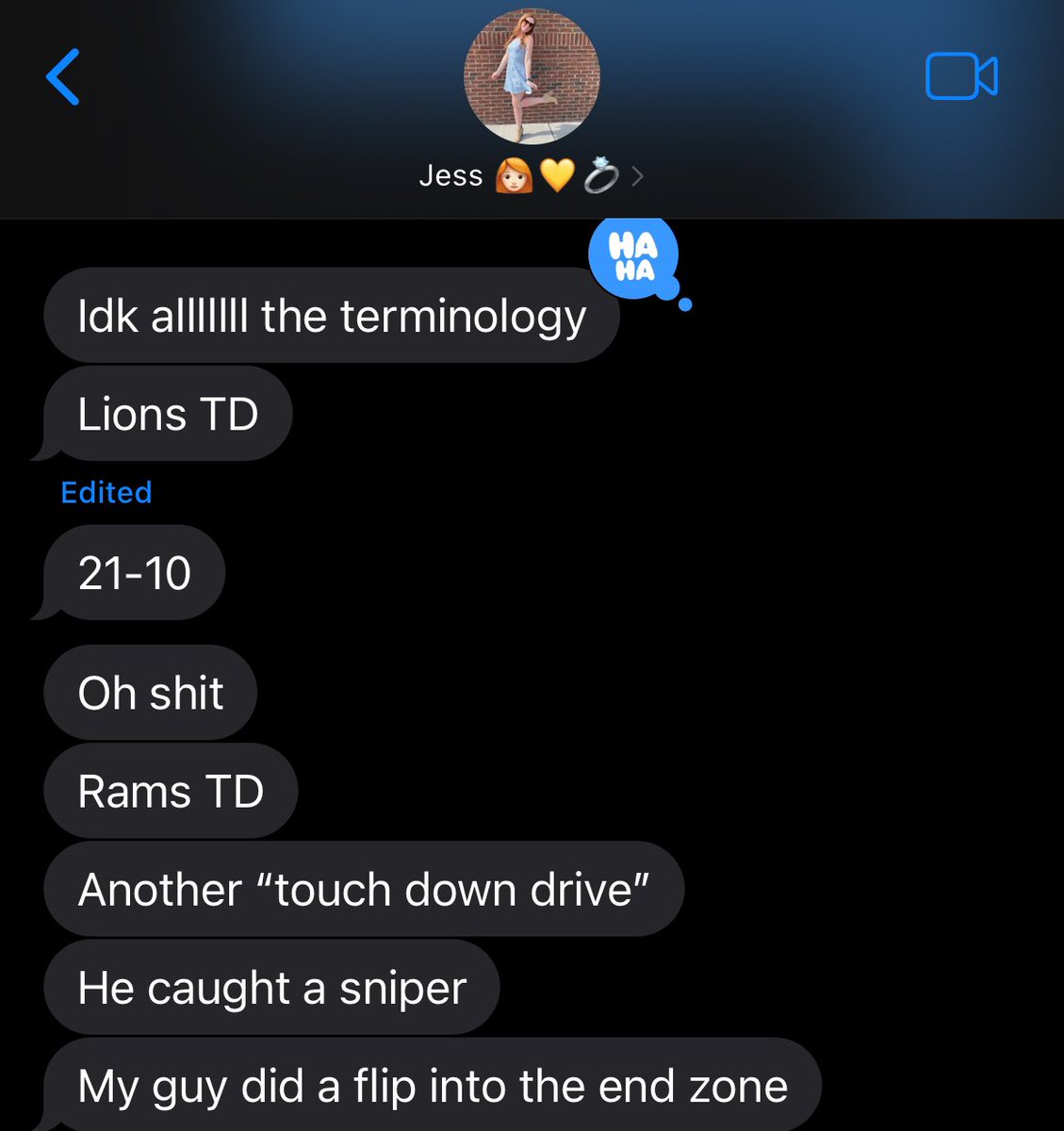 zulfi_sheikh's tweet photo. I’m working during this Rams vs Lions game but @jesswaatt is giving me VERY descriptive play by play so it’s like I’m watching it anyways 👏🏽

Don’t settle for anything less my kings 😤 https://t.co/hsKcq0DCjJ
