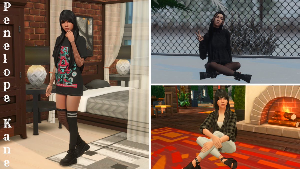 KaliCues's tweet photo. My Gen 1 Legacy Sim, Pen. I'm obsessed. 🖤🖤
#ShowUsYourSims #TheSims4 https://t.co/2frJ0j69eB