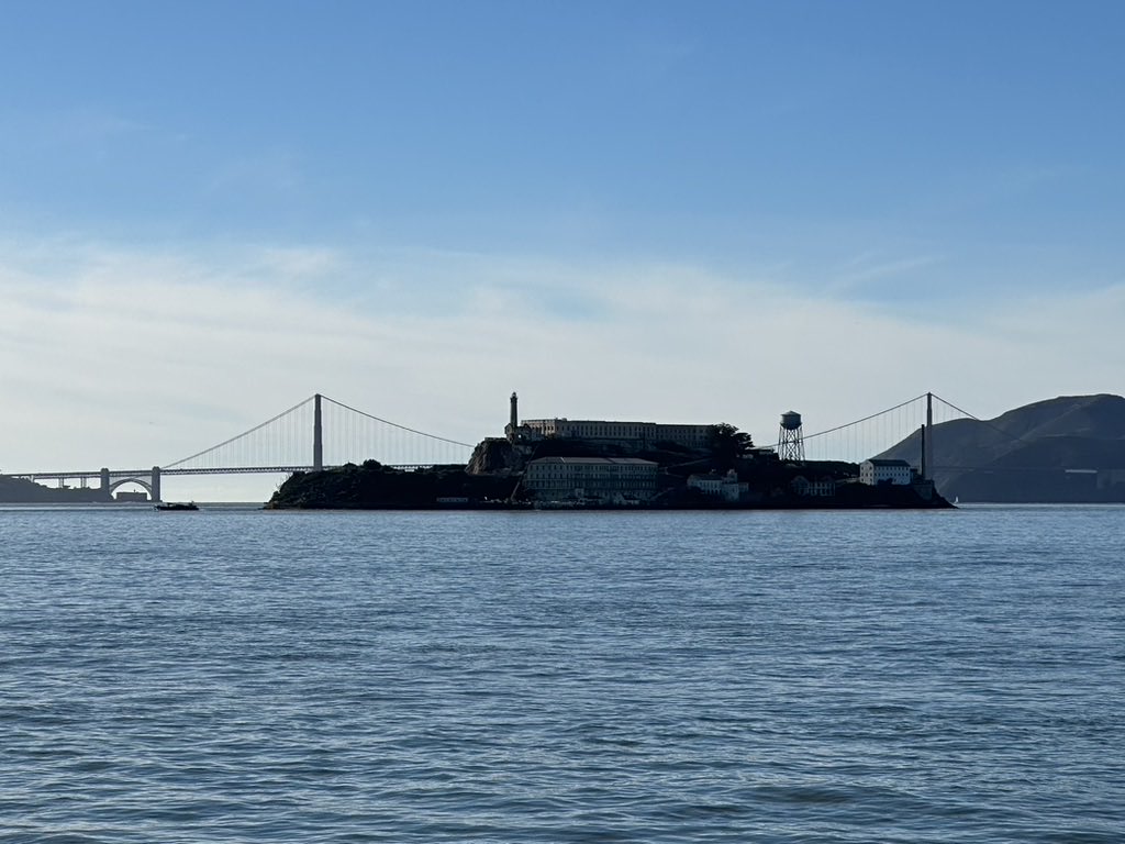 GarethHPB's tweet photo. A very productive week at JP Morgan. The one benefit of being a cash-strapped start-up Biopharma company is staying across the bay at Larkspur and taking the ferry daily. Some wonderful views including 2 perspectives on the bridge. https://t.co/yr0ZCwsCkB