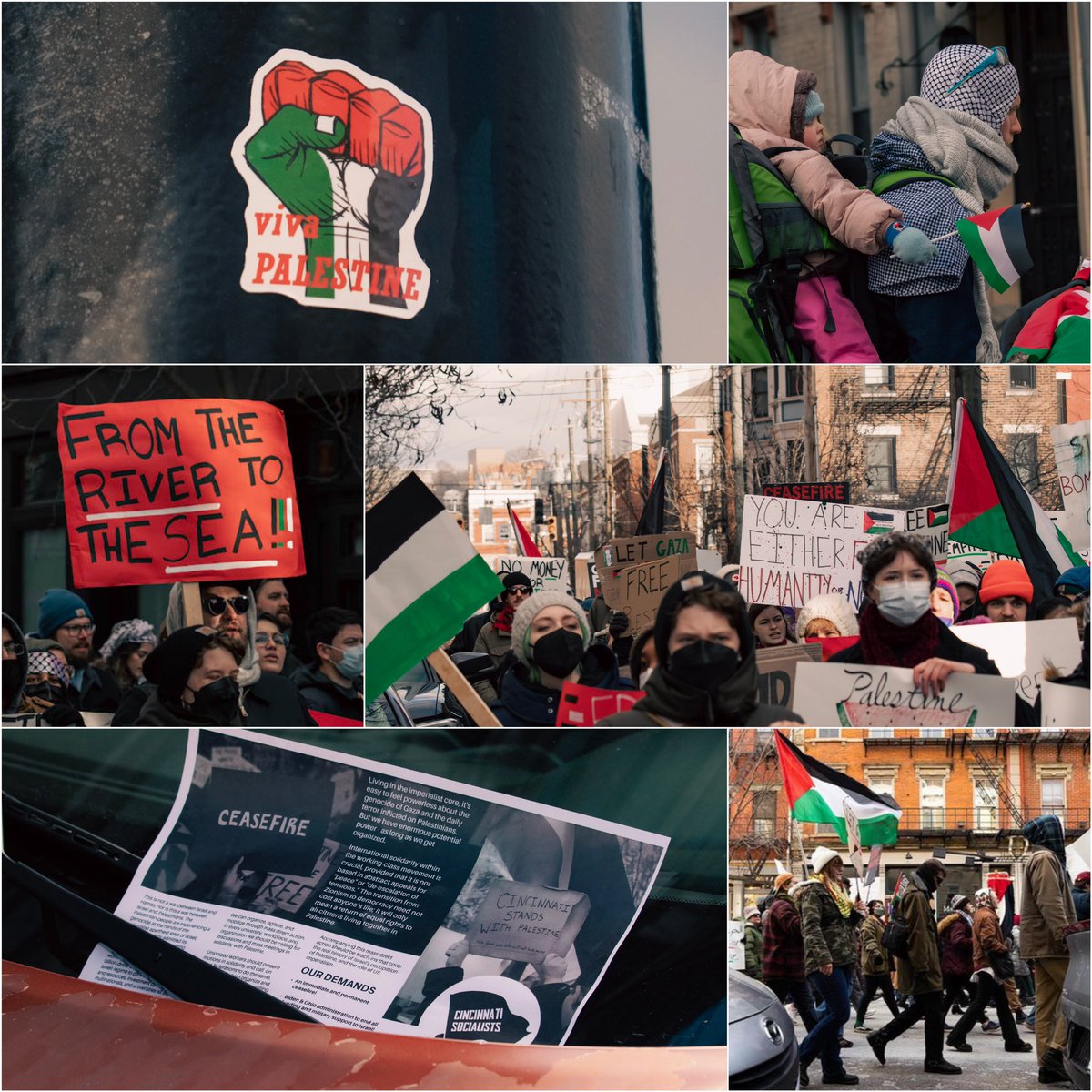 Cincinnati 13 January 2023. The Queen City stands with Palestine and the working and oppressed people of the world!