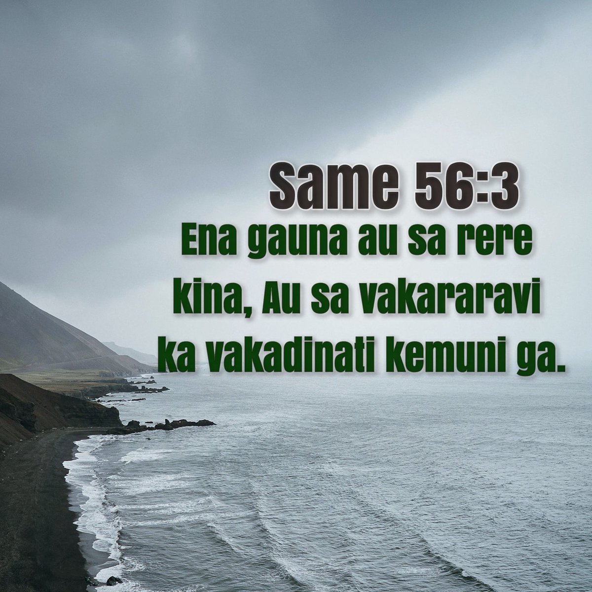 Whenever I am afraid, I will trust in You.
-Psalm 56:3

#fiji #fijian #fijianbible #bible #bibleverse