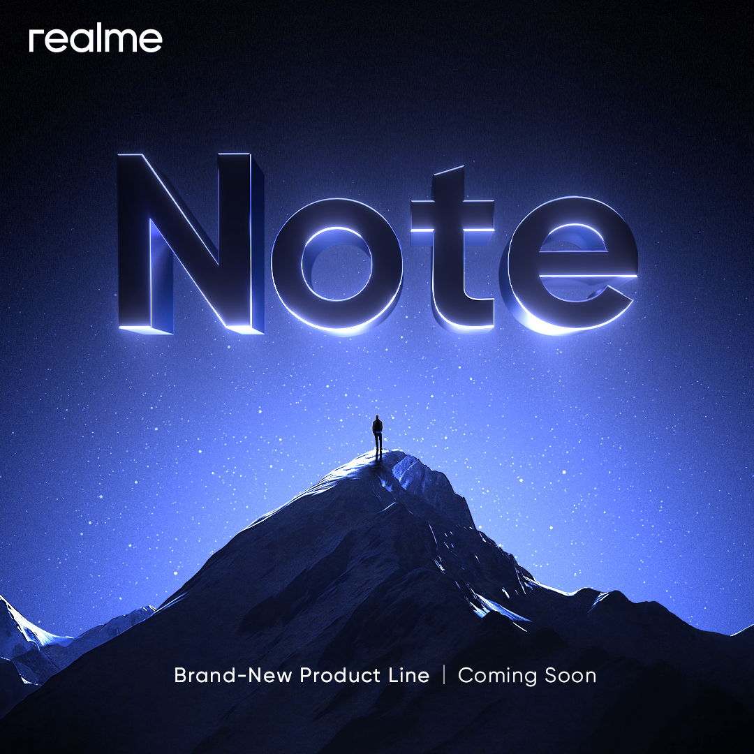 Get ready for something big! I'm excited to share that realme is about to launch the brand-new Note Series. Stay tuned for the latest updates! #realmeNoteSeries