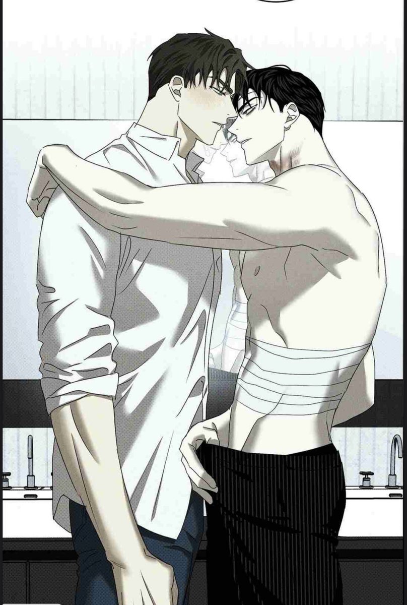 Chise1823's tweet photo. Hablemos de la sensualidad de estos dos 🔥🔥🔥 #UnderTheGreenLight #manhwas #bl #yaoi https://t.co/6wvdrHqDn3
