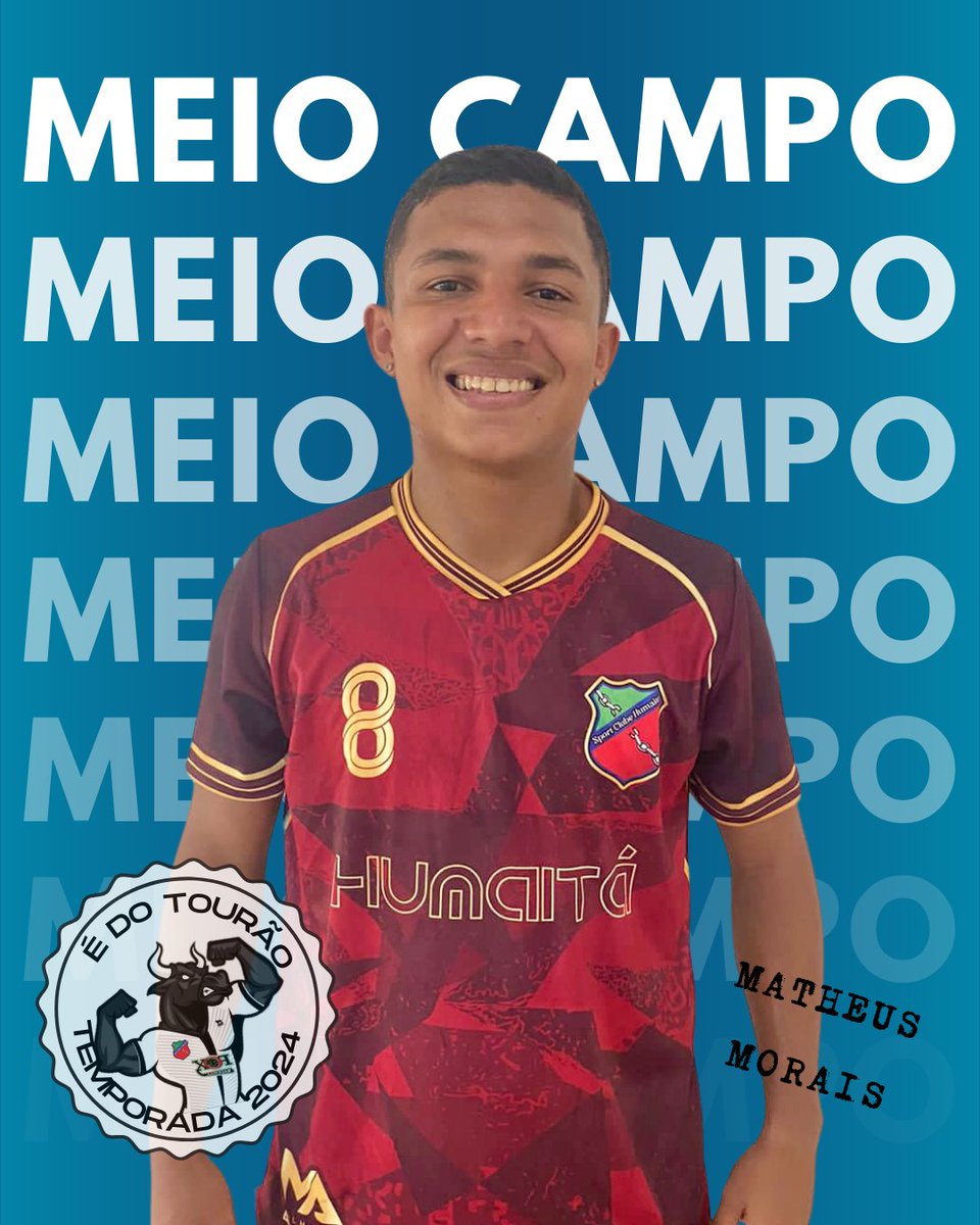 O Sport Clube Humaitá não vem anunciar mais um brother para o BBB, mas vem anunciar o meio campista Matheus Morais.

Reforço para a temporada 2024 de calendário cheio do Tourão de Porto Acre: Campeonato Acreano, Copa do Brasil, Copa Verde e Brasileirão Série D
#DalheTourão 🐂🇬🇲