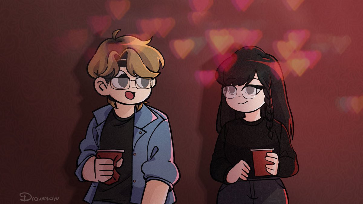 kleiyyy's tweet photo. i cant get over how perfect this is. scott pilgrim sakalam but also it's me and my gf hehe 💙💜

art by @drawezah https://t.co/JPIwXS8oqi