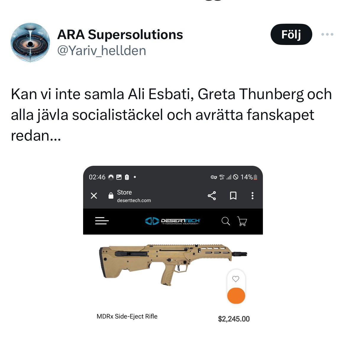 Ali Esbati tweet media