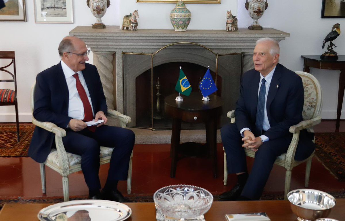Productive discussion with Brazil’s Vice-President @geraldoalckmin on EU-#Mercosur negotiations. We remain committed to bring the agreement to a successful conclusion. Also discussed the need to advance global agenda during Brazil’s #G20 Presidency.