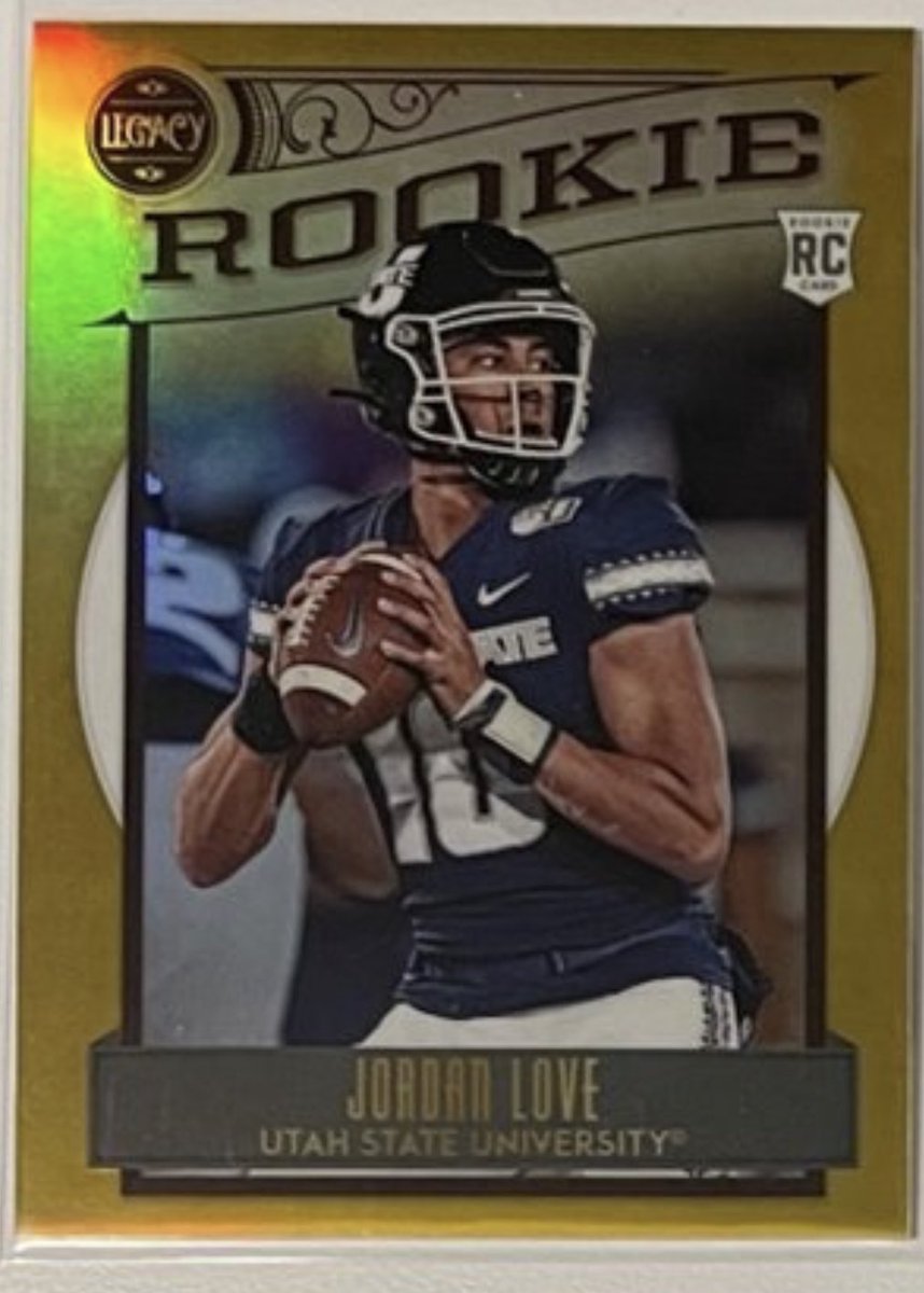 alhilton1's tweet photo. @TheHobby247 2020 Jordan Love gold rookie numbered  22/25 panini legacy $100 https://t.co/9Vt5XCq20J