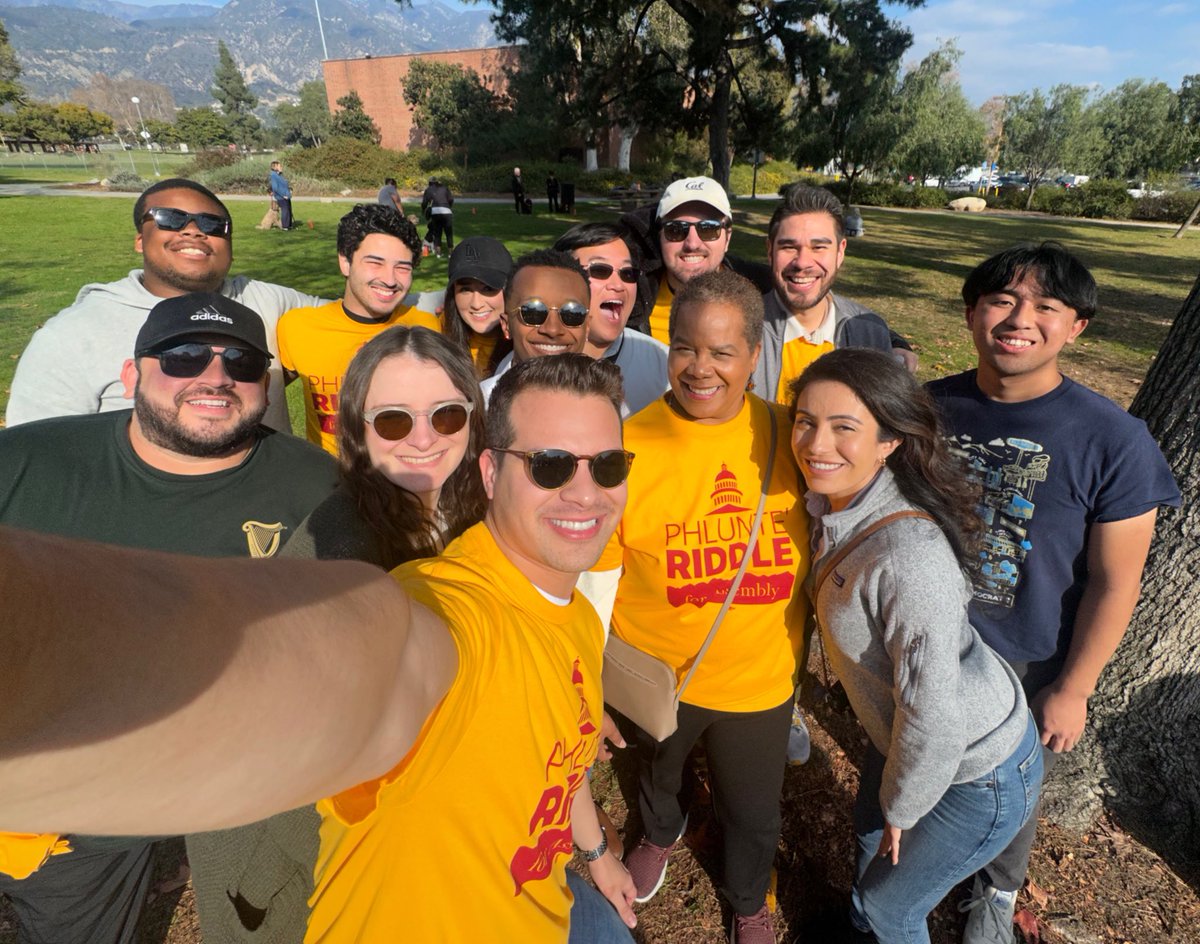 CAYoungDems's tweet photo. Young Democrats spent MLK weekend walking doors for endorsed candidates Phlunte’ Riddle and Sasha Renée Pérez. We’re excited to get the vote out this primary election! https://t.co/nfit6g5aY7