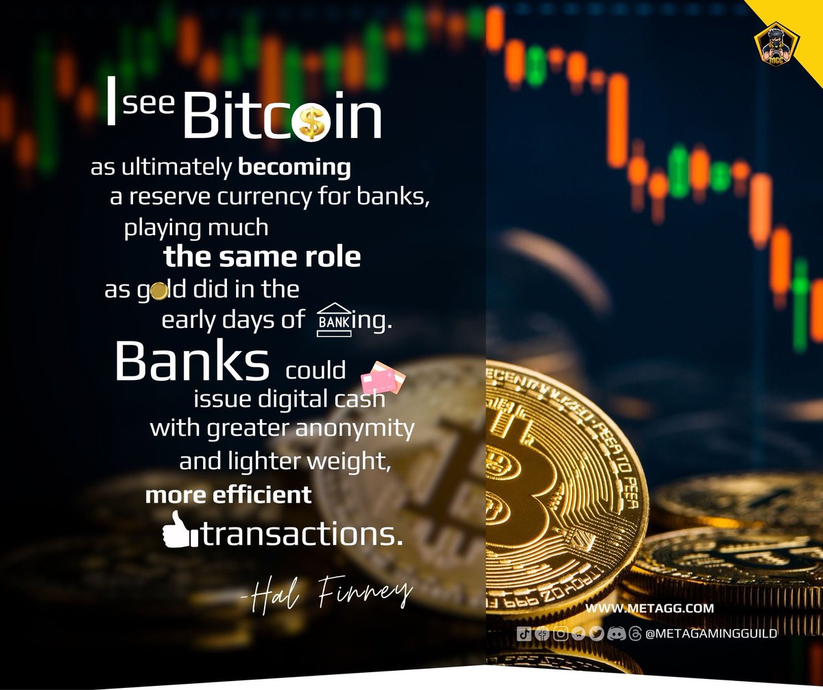 ✨ Fuel your week with MGG crypto quotes. Gain insights and stay inspired!  Here is a quote from Hal Finney ⬇️ #crypto #cryptocurrency #CryptoQuotes # Bitcoin #currency #security #gold