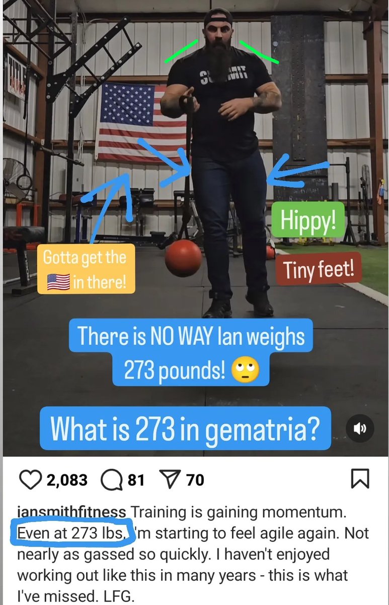 leftchurchcult's tweet photo. What does 273 mean in gematria? This "man" took your $ + "he" is convincing other "men" they need to bulk up their testosterone in "his" new business! #EGI #firstphorm #Gematria #FTM https://t.co/ZbIP8TPkWD