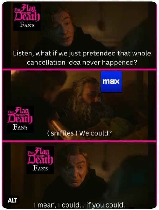 ChelsCalabrese's tweet photo. #ofmd #SaveOFMD #OurFlagMeansDeath #RenewAsACrew 

Dear @StreamOnMax,
Why can’t we have fine things? 
 
🥺 @RenewAsACrew 
https://t.co/3toY6b5HZm? https://t.co/LNYI8UhmwI