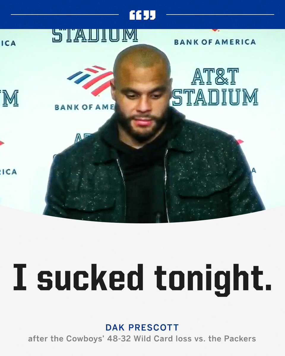 SportsCenter's tweet photo. Dak Prescott on the loss vs. the Packers.

(via @toddarcher) https://t.co/8q7C4JlAwI