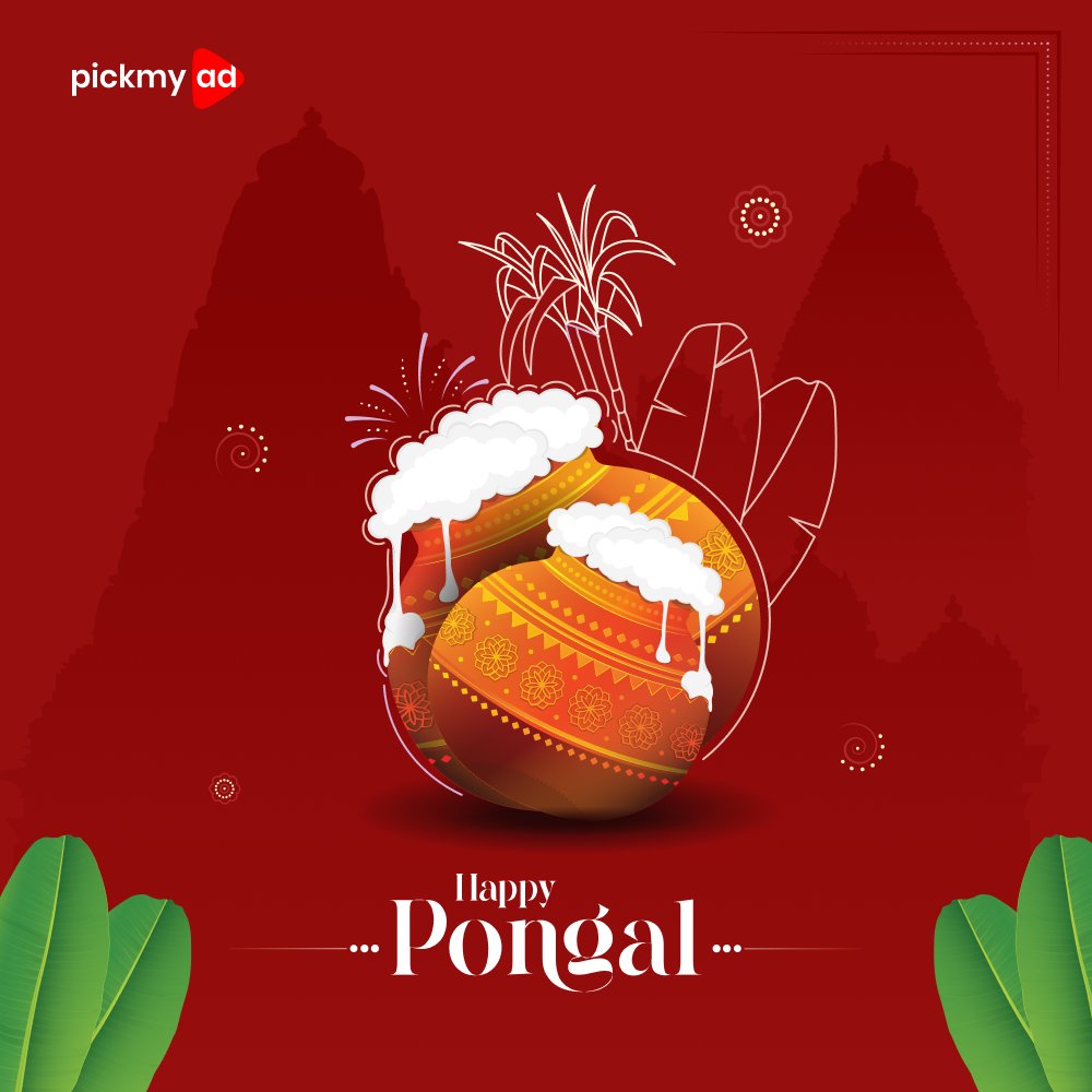 pickmyad's tweet photo. Wishing you a Pongal filled with love, laughter, and prosperity! 🌾💛🌞  

 #HappyPongal #PongalCelebration #PongalFestival #HarvestCelebration #Tradition #CelebratingPongal #PongalVibes #pickmyad #influencermarketing #CulturalCelebration https://t.co/16Qep6b2sQ