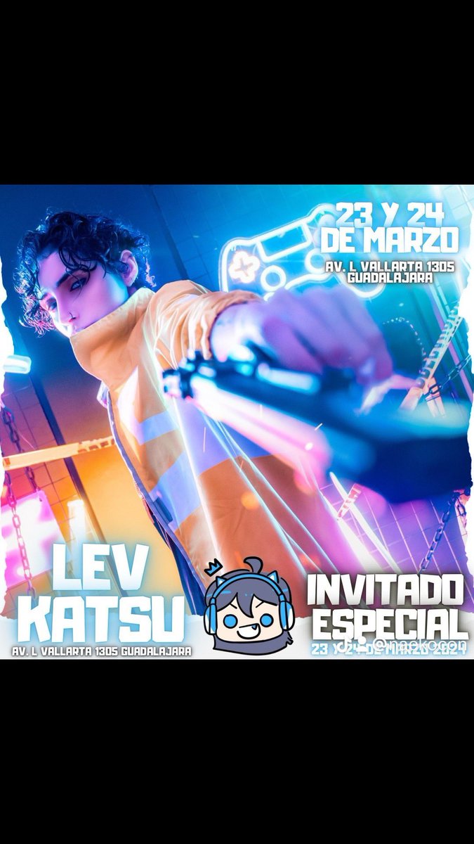 naekocon's tweet photo. @levkatsu Nos estará acompañado nuevamente como nuestro último invitado especial en #naekoforall

Boletos en: https://t.co/kDyFkJj1iH

Ubicación: Av L Vallarta 1305, Guadalajara, Jalisco.

#naekocon #levkatsu #naekoforall #convencion #anime #gamer #cosplay #guadalajara #jalisco https://t.co/BDLsUypxqb