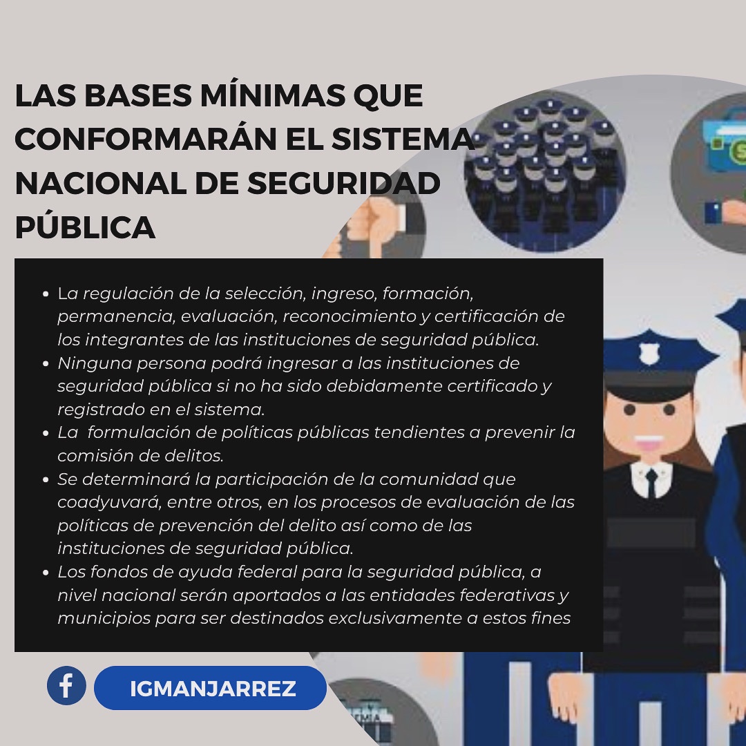 ImanjarrezA's tweet photo. El día de hoy quiero compartirte las bases que conforman el sistema nacional de seguridad pública pues es fundamental que como ciudadanos mexicanos conozcamos este sistema 

#información https://t.co/d1GF2IWVZJ