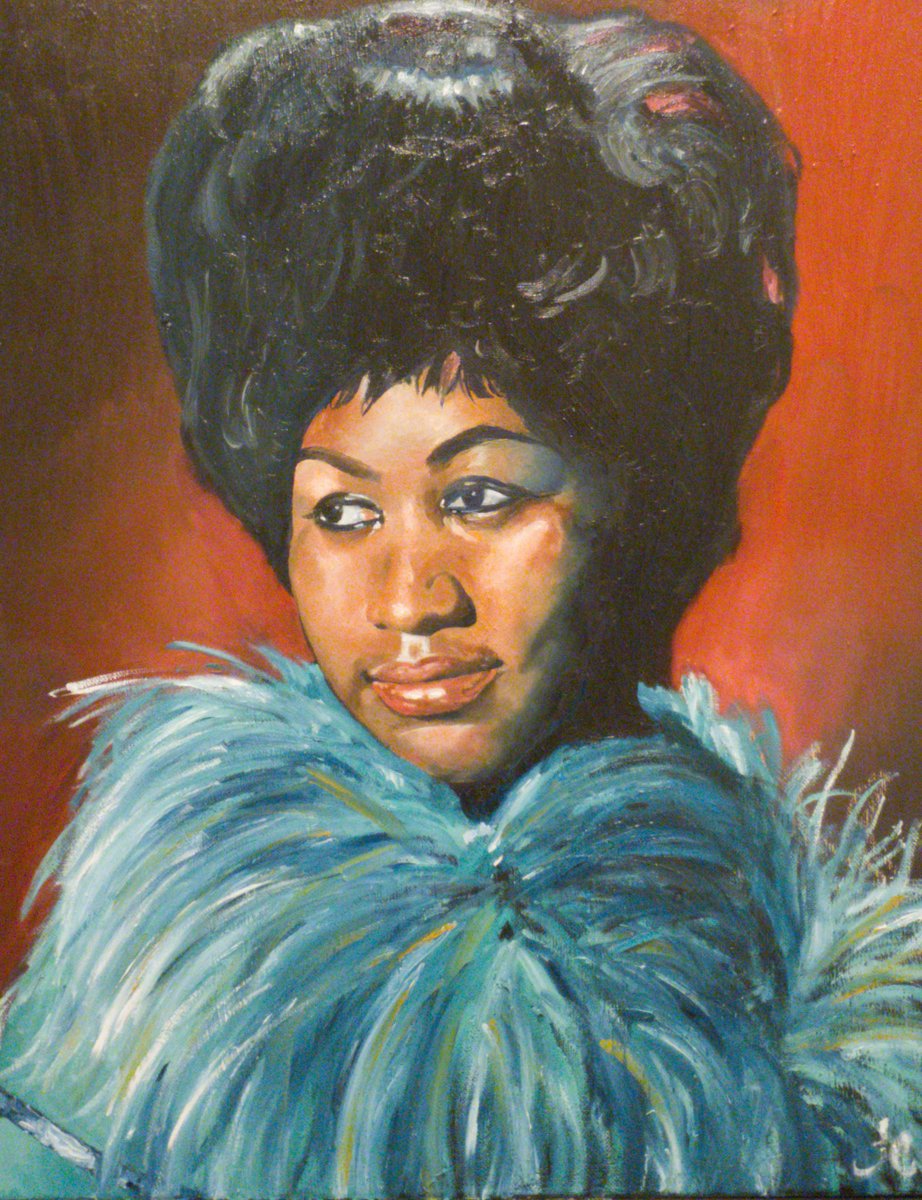 mr_mel92's tweet photo. "Aretha Franklin: the QUEEN of Soul" 16x20 Oil on Canvas (2021) https://t.co/gNn8kvGV3R