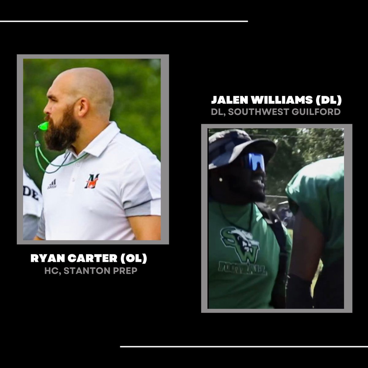 SWGHS_Football's tweet photo. THE STAGE IS SET‼️ Now introducing the North Carolina Coaching Staff for the @TheNCLAA Battle of the Border Senior All-Star Game taking place Feb 1-4! 😤 https://t.co/FBZcyPLaQf