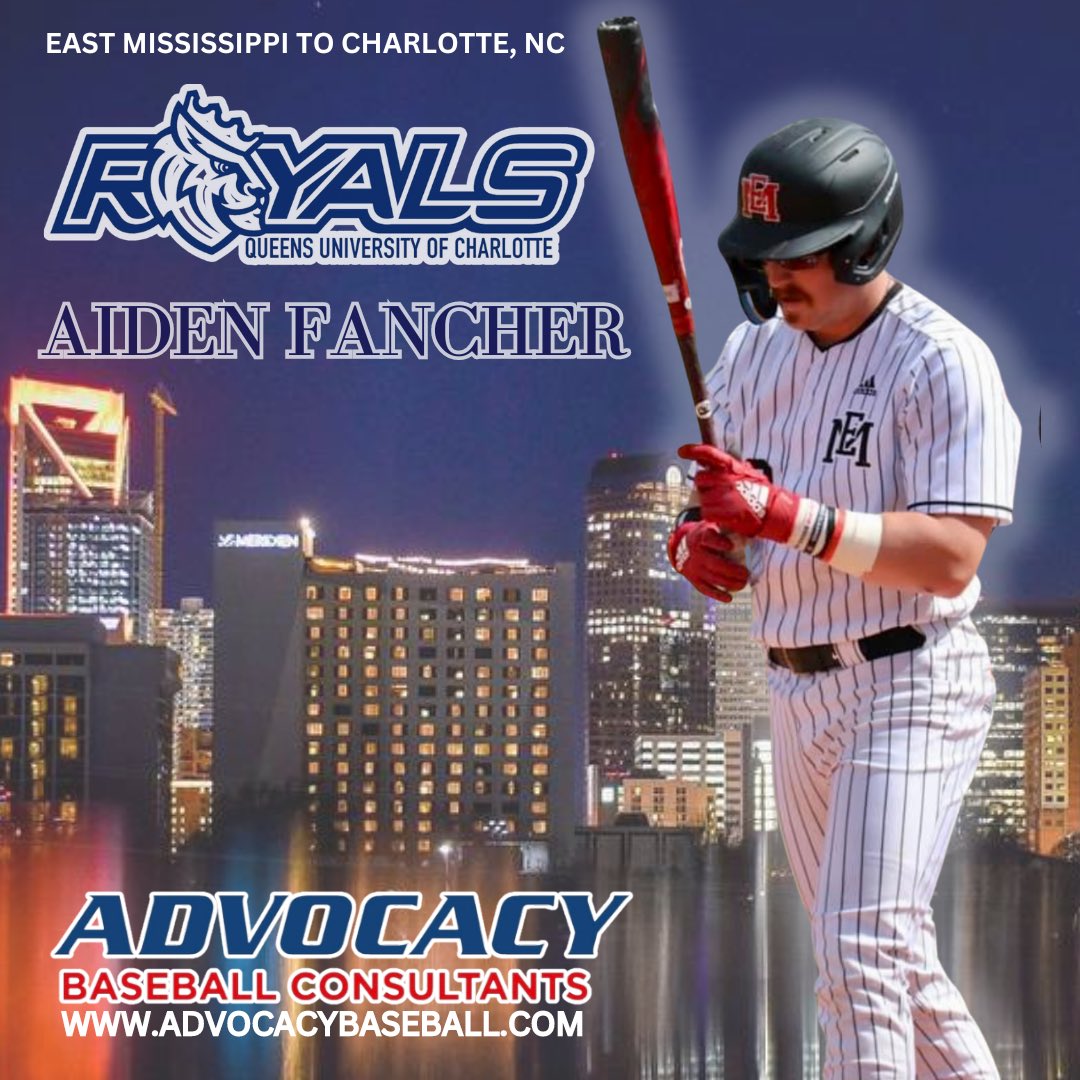 Happy to see @Aiden_Fancher22 coming to play for @Coach_JHendrick @Queens_Baseball CLT, NC from East Mississippi CC in fall 2024. GO ROYALS @EastMissBB @USABaseballNTIS @JeffSchaefer2