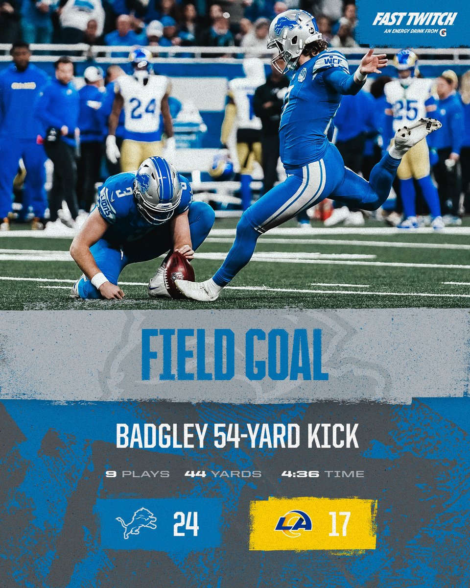Money Badger from distance 🙌

#LARvsDET | #AllGrit