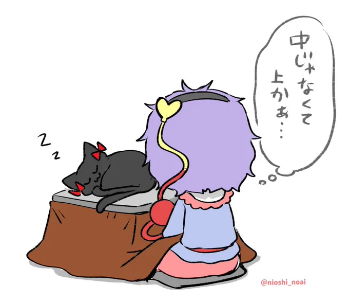 (再)こたつの上で丸くなるお燐 #東方