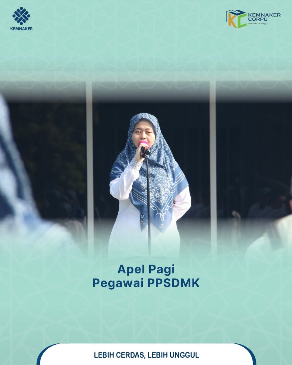 ppsdm_naker's tweet photo. Apel pagi kali ini dipimpin oleh Widyaiswara Ahli Madya, Kristin Indriyani. Ia meminta seluruh pegawai PPSDMK untuk meningkatkan kedisiplinan dlm mengikuti apel pagi, jg menjaga kesehatan diri &amp; kebersihan lingkungan.

 #ppsdmketenagakerjaan 
#kemnakerRI
#KemnakerCorpu https://t.co/hg4PfrWzbd