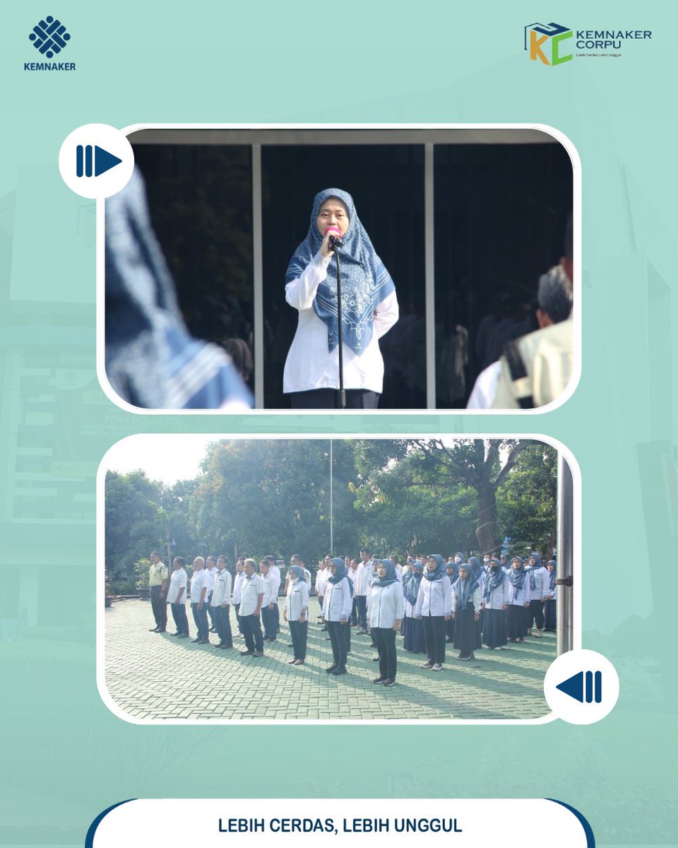 Apel pagi kali ini dipimpin oleh Widyaiswara Ahli Madya, Kristin Indriyani. Ia meminta seluruh pegawai PPSDMK untuk meningkatkan kedisiplinan dlm mengikuti apel pagi, jg menjaga kesehatan diri &amp; kebersihan lingkungan.

 #ppsdmketenagakerjaan 
#kemnakerRI
#KemnakerCorpu
