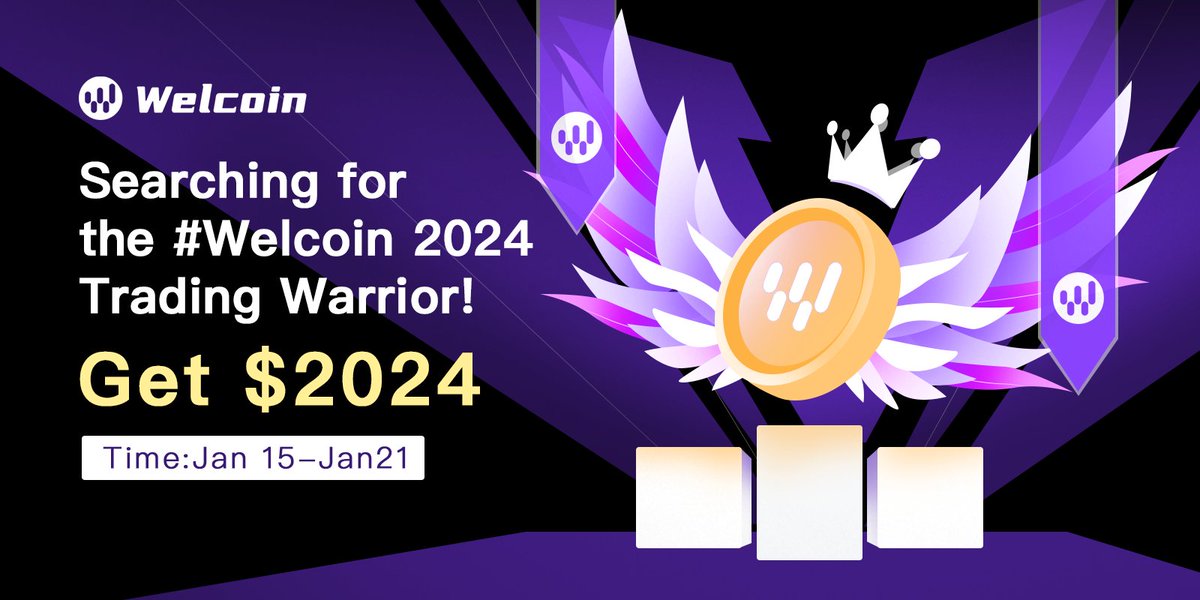 Welcoin_Offical's tweet photo. 🔥Searching for #Welcoin 2024 Trading Warriors!
💰2024 $USDT
🥇God: 30-1K for top1
🥈Warlord: 40-500 for top2&3
🥉Master: 70-300 for 4-10
🌟Lucky Star: 5-200 for 10
Tweet w/:
✅Your Best Futures Order
✅#Welcoin2024 & @Welcoin_Offical
🧧RT & draw 10 to share 24 $SUDT directly! https://t.co/gvIJ5bdQ5U