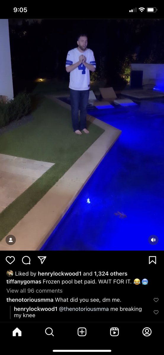 ryanamay's tweet photo. @BarstoolBigCat @TheNotoriousMMA commenting on her Instagram post lol https://t.co/CeJhbp3Gam