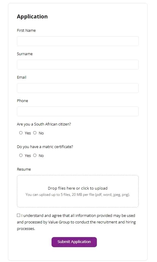 📌🔌 Dear Unemployed Youth, you are invited to apply for a Learnership Programme at Value Logistics for 12 months period (from March 2024-Febr 2025).
You must have Matric Certificate to apply and be between 20 to 29 years of age.
Closing date: 22 January 2024.