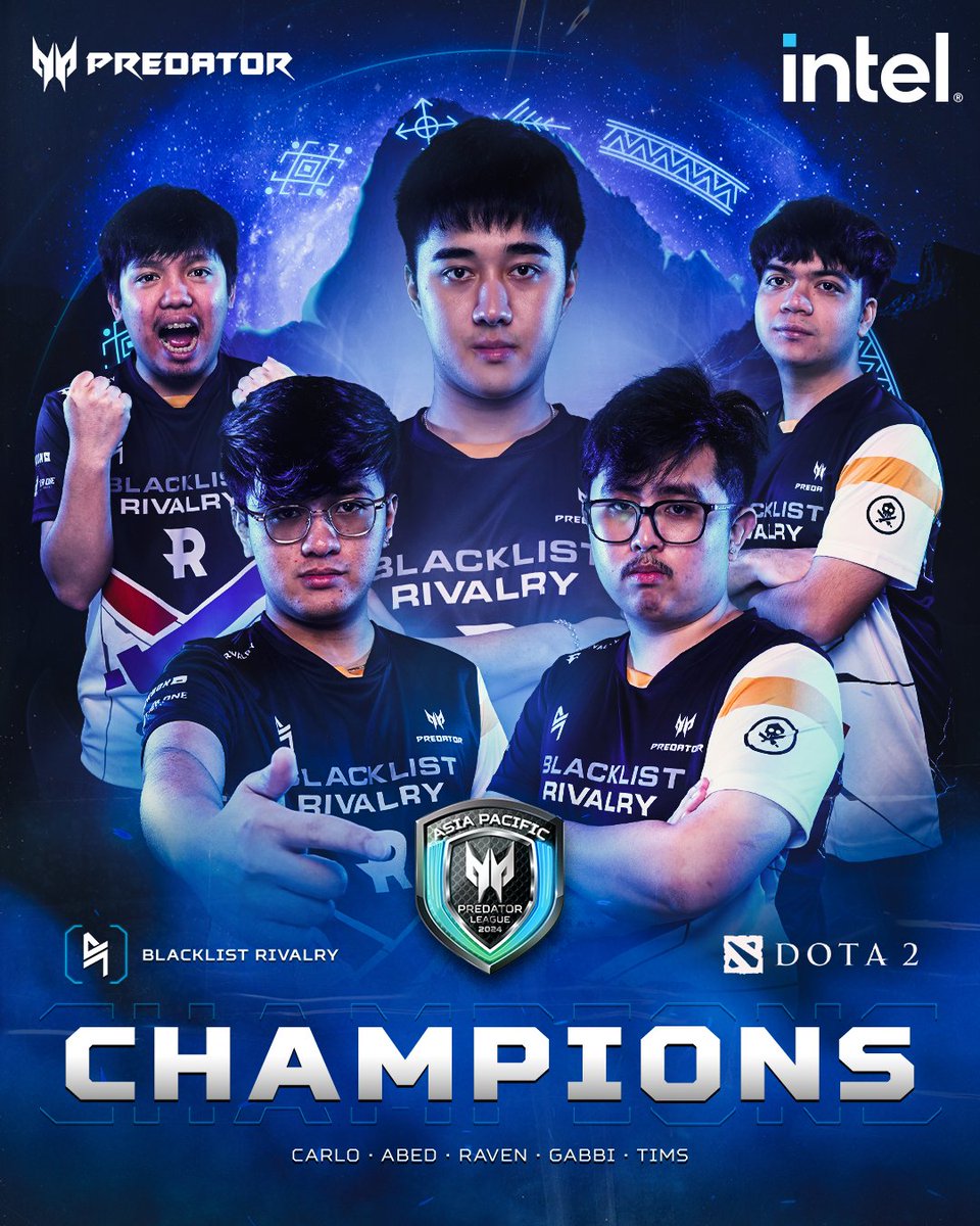 planet9gg's tweet photo. Huge congrats to Blacklist Rivalry and Team Secret for raising the Predator Shield at APAC #PredatorLeague and taking home their 1st place winnings of US$65,000🛡️💪

Thank you to all the fans for joining #PL2024, it wouldn't be possible without your support!

See you next year✌️ https://t.co/Eb3SJ5nKOt