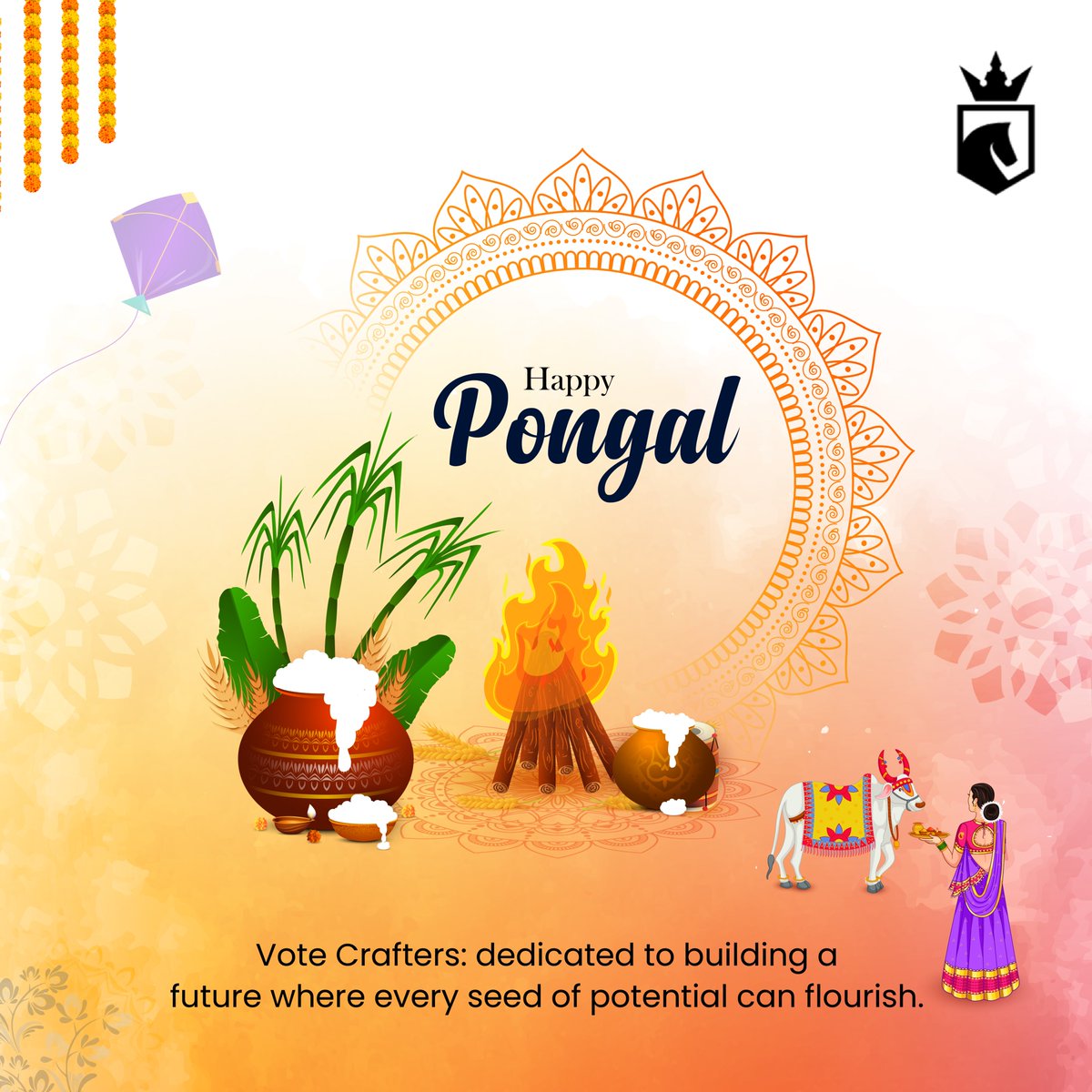 VoteCrafters's tweet photo. This Pongal, let us honor the tradition of service and stewardship. Vote Crafters: dedicated to building a future where every seed of potential can flourish.

#votecrafters #AndhraPradesh #happymakarsankranthi #PongalFestival #sankranthi #sankranthicelebrations https://t.co/YZlY9nj5X1