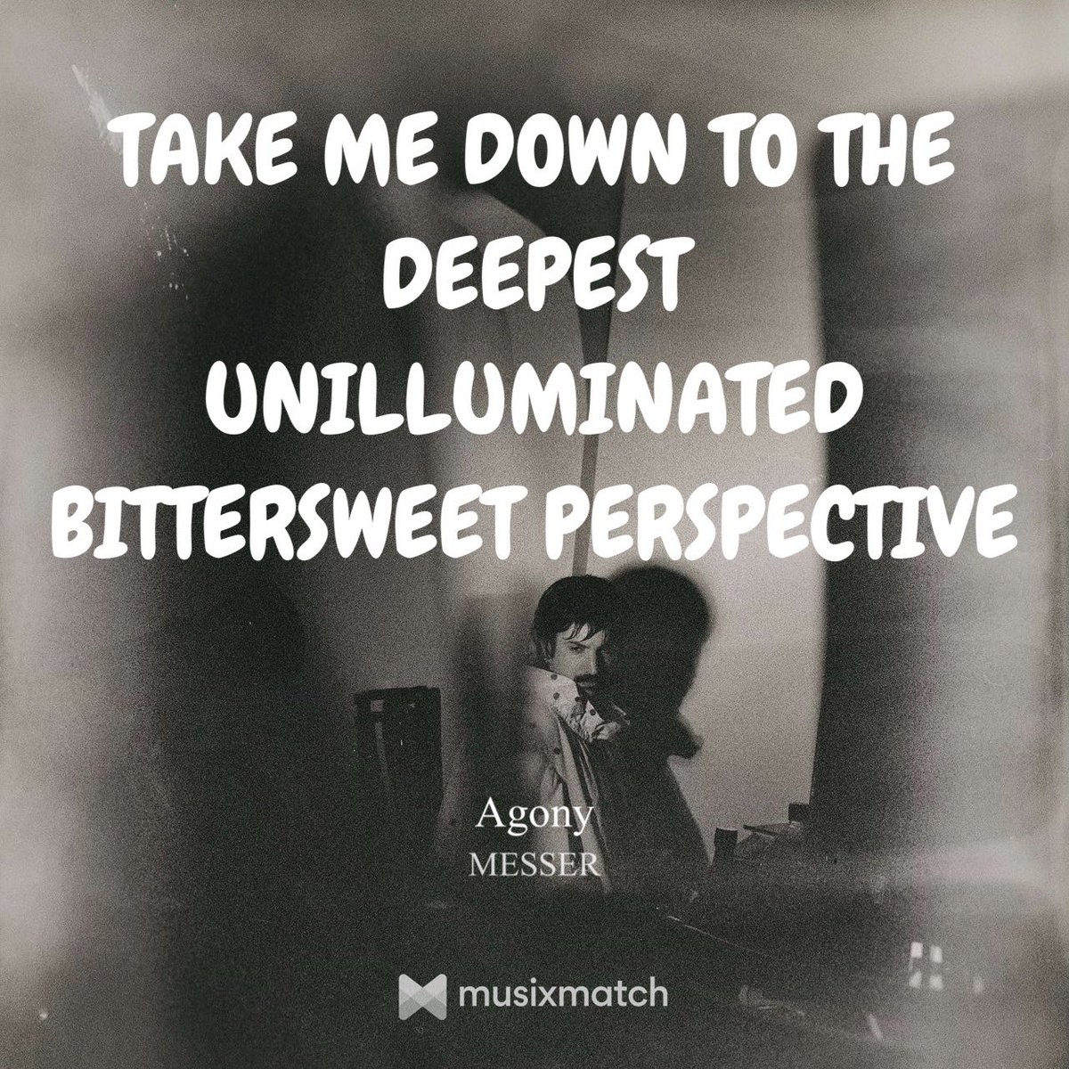 lovelycadence2's tweet photo. Ⓐ︎ģ๏𝓷ⓨ︎ #whoismesser #Messer #mitchgrassi #agony #Musixmatch https://t.co/ODa2dmY6F1