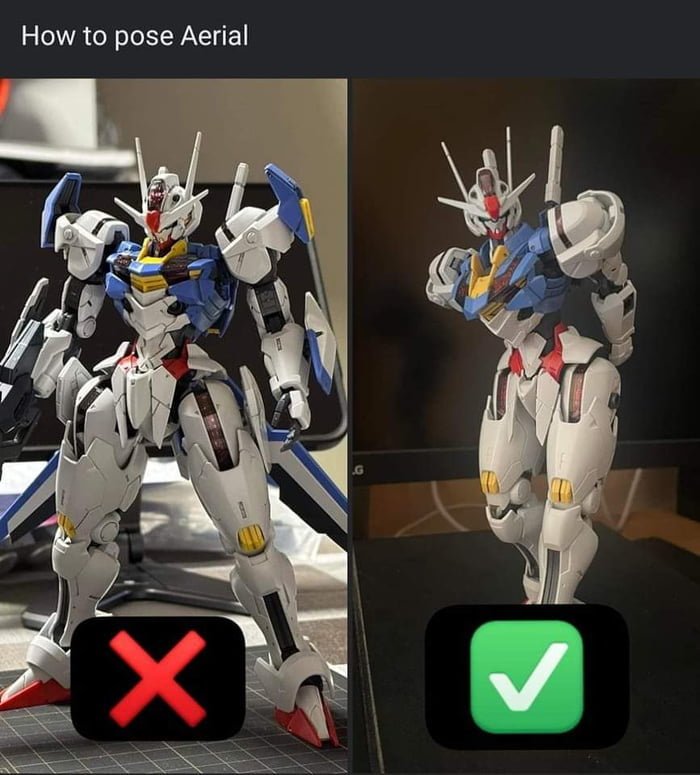 wolvy20's tweet photo. アメリカのガンプラビルダー、「ポーズは大事だ！」と力説。 https://t.co/w4MM5byYRH