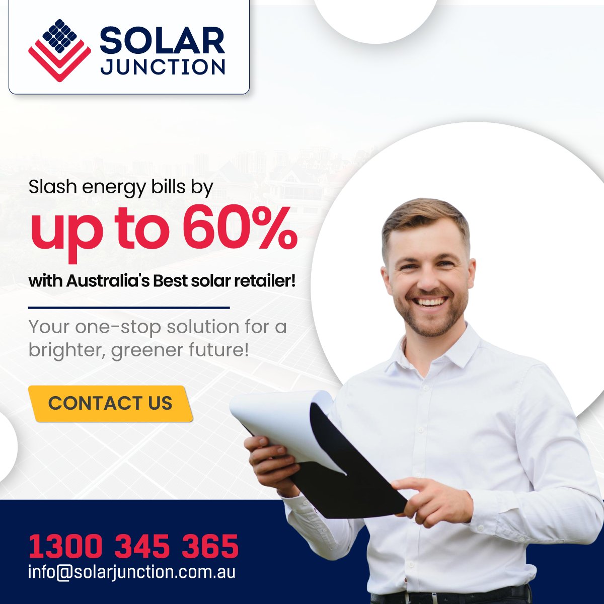 solarjunctionau's tweet image. Your one-stop solution for a brighter and greener future starts here. ✅

💻 Visit us: solarjunction.com.au
📞 Call us now on 1300 345 365.
📩 Email: admin@solarjunction.com.au
.
.
#solarjunction #solarpackages #solarpanelpackages #residentialsolarsystem