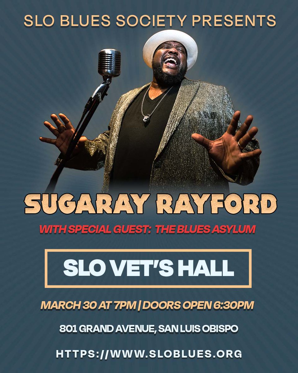San  Luis Obispo here we come! Make sure your legs are in good  working order and your butts still wiggle nice an loose 'cause we're  gonna make you shake it all, baby! Don't miss this one! #soulblues #sanluisobispo #soulsinger