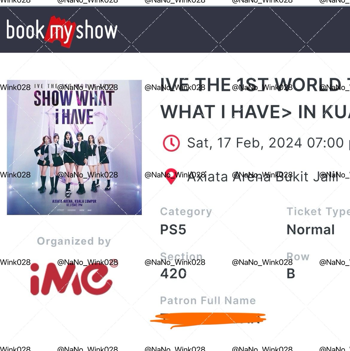 NaNo_WinK028's tweet photo. WTS IVE 1st World Tour Concert in Kuala Lumpur Ticket🇲🇾

🎫 PS5, Section 420, Row B x2
💰 RM378 for 1 tickets, if take 2 tickets would be RM750 together

#pasarIVE #IVE_WORLD_TOUR #Ive https://t.co/rSjdrAnhED
