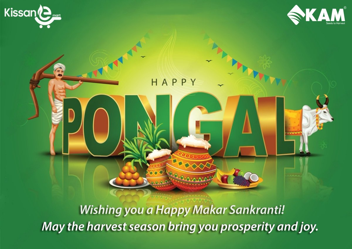 'May the warmth of the harvest festival bring joy and prosperity to your life. 
Wishing you and your family a very Happy Sankranti🌾'

.
.
.

#happysankranti 
#pongal2024 
#happypongal 
#sankranti 
#kissanagrimall 
#agriculture