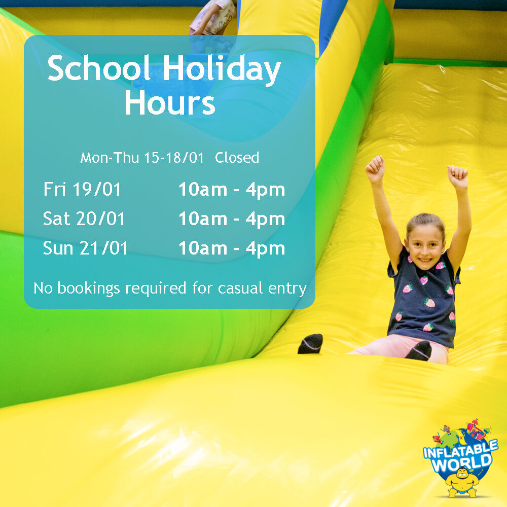 inflatable3083's tweet image. Bounce into endless fun these school holidays! We are ready to turn your beak into a blast, open 10am to 4pm this Friday, Saturday and Sunday. No bookings are required for casual entry, simply turn up and your 2 hours of fun begins!

#bundoora #schoolholidays  #inflatableworld
