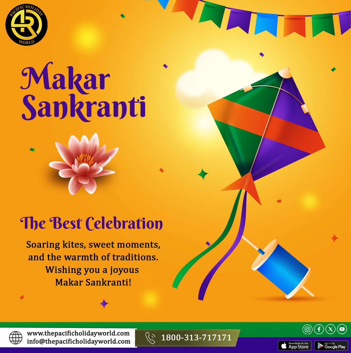I hope for sadness to leave you and prosperity to reach you. Happy Makar Sankranti 2024!

#sankranti #makarsankranti #festival #india #lohri #kites #kitefestival #uttarayan #patang #kiteflying #kite #thepacificholidayworld #phw #Membership #thephw…