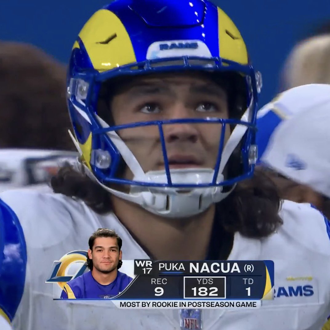 PUKA HAS 182 YDS SETTING A ROOKIE POSTSEASON RECORD 🔥
