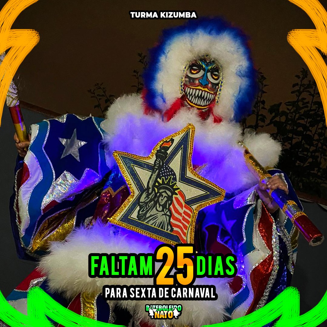 bateboleironato's tweet photo. FALTAM 25 DIAS PARA SEXTA DE CARNAVAL 🎭 https://t.co/RRJYqi2I2t