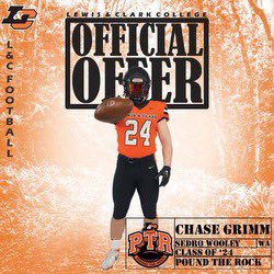 Chase Grimm (@chasegrimm06) on Twitter photo Blessed to have received my fourth offer to continue my academic and athletic career at Lewis and Clark College! Thank you to everyone who has had a part in my journey.#AGTG
<a href="/LCPiosFB/">Lewis & Clark Football</a> <a href="/JoeBushman5/">Joe Bushman</a> <a href="/BruceRead22/">rocket</a> <a href="/PrepRedzoneWA/">Prep Redzone Washington</a> <a href="/GametimeRC/">Gametime Recruiting & Consulting</a> <a href="/C_Oakes_9/">Cody Oakes | 🏈</a> <a href="/SWCubsFootball/">Sedro-Woolley High School Football</a> <a href="/CascadiaPreps/">Cascadia Preps</a> Blessed to have received my fourth offer to continue my academic and athletic career at Lewis and Clark College! Thank you to everyone who has had a part in my journey.#AGTG
<a href="/LCPiosFB/">Lewis & Clark Football</a> <a href="/JoeBushman5/">Joe Bushman</a> <a href="/BruceRead22/">rocket</a> <a href="/PrepRedzoneWA/">Prep Redzone Washington</a> <a href="/GametimeRC/">Gametime Recruiting & Consulting</a> <a href="/C_Oakes_9/">Cody Oakes | 🏈</a> <a href="/SWCubsFootball/">Sedro-Woolley High School Football</a> <a href="/CascadiaPreps/">Cascadia Preps</a>